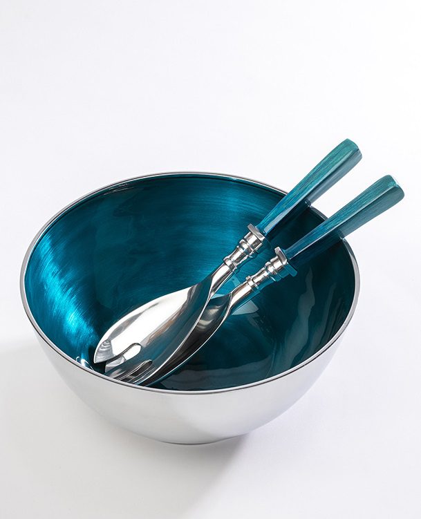 Blue Enamel Salad Bowl Globe Enterprise