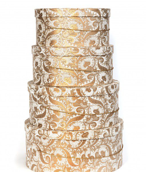 Handmade hat box gold splendour are elegant, handmade and eco friendly
