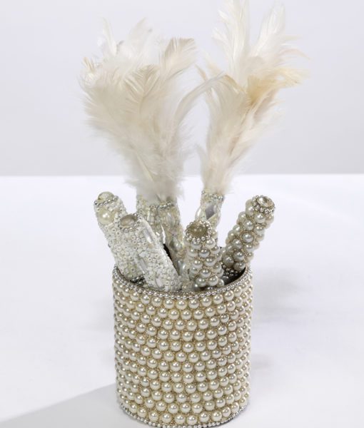 Pearl pen pot or make up brush holder makes a great gift for a young lady.