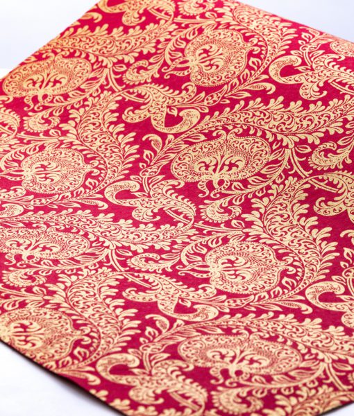 Wrapping paper red splendour is handmade eco friendly and sustainable.