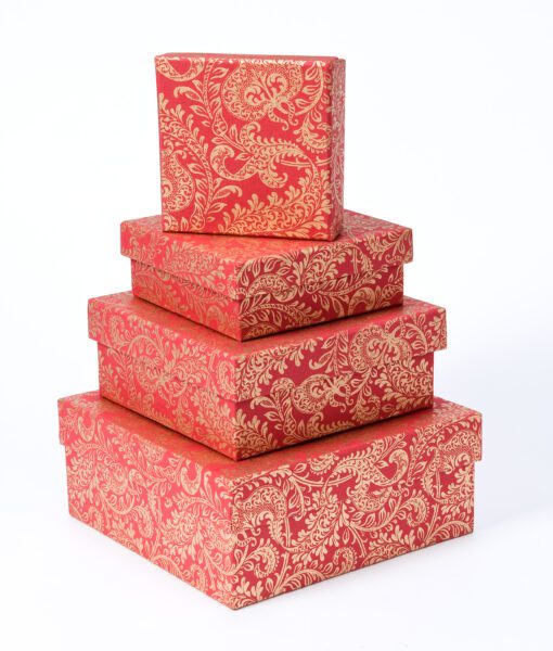 Handmade gift box red splendour is rich and opulent and well made.