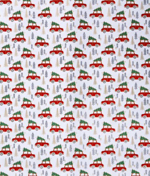 Wrapping paper red car/Christmas tree is classy, traditional & eco friendly.