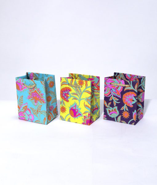 Gift bags floral twist mini are bursting with colours, it is eco friendly too.