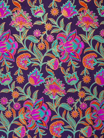 Wrapping Paper purple floral twist is vibrant, eco friendly & sustainable.