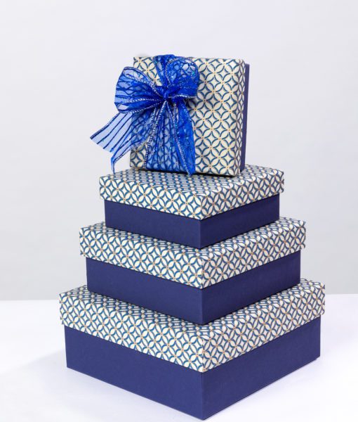 handmade blue trellis gift box is elegant and perfect for all occassions.