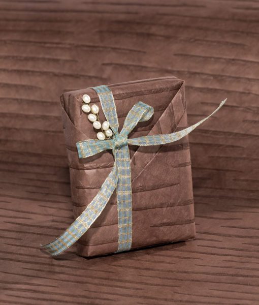 Wrapping Paper Brown embossed stripe is Eco friendly and sustainable.