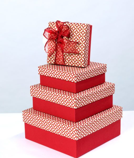 handmade red trellis gift box is elegant and perfect for all occassions.