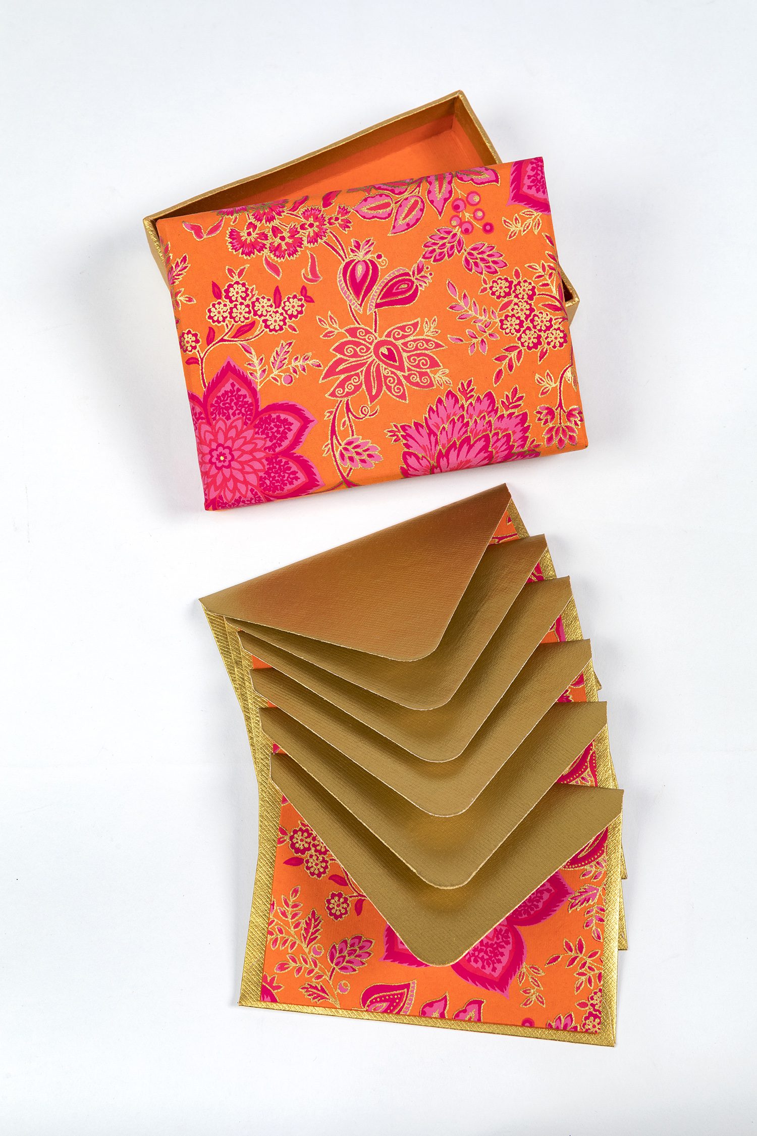 Note card Orange Floral is smart, elegant & made from eco friendly paper.