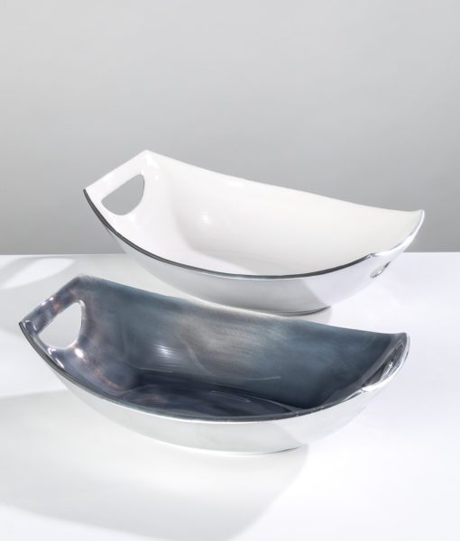 Oval serving dish is smart and elegant and lends itself to any table setting.