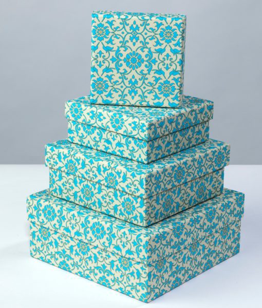 Handmade gift box Turquoise florentine is smart & perfect for all occasions.