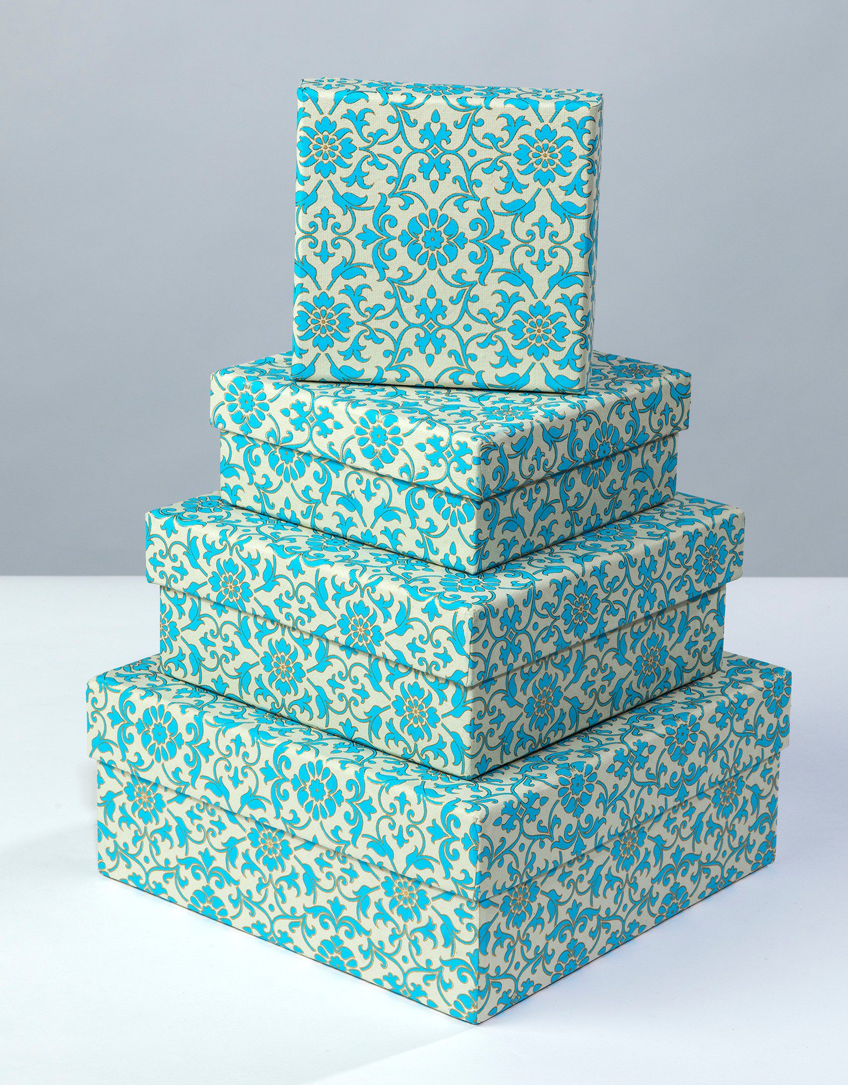Handmade gift box Turquoise florentine is smart & perfect for all