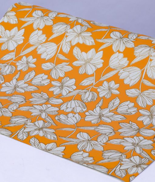 Handmade gift wrap bold floral is a striking and beautiful gift wrap.