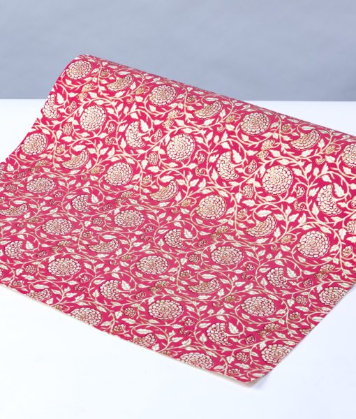 Handmade gift wrap Jaipur floral pink is a striking and beautiful gift wrap.