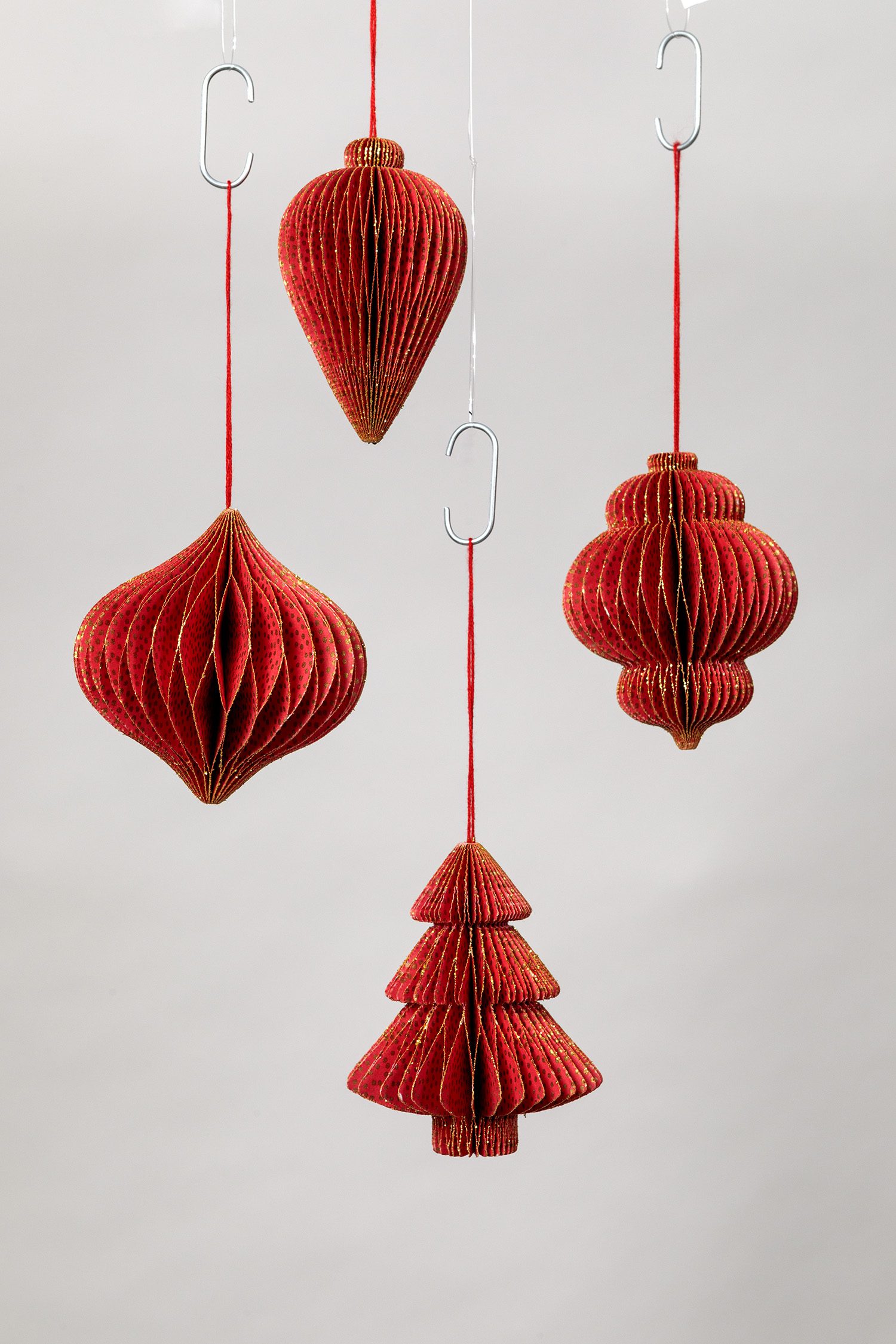 Onion Paper Decorations Red